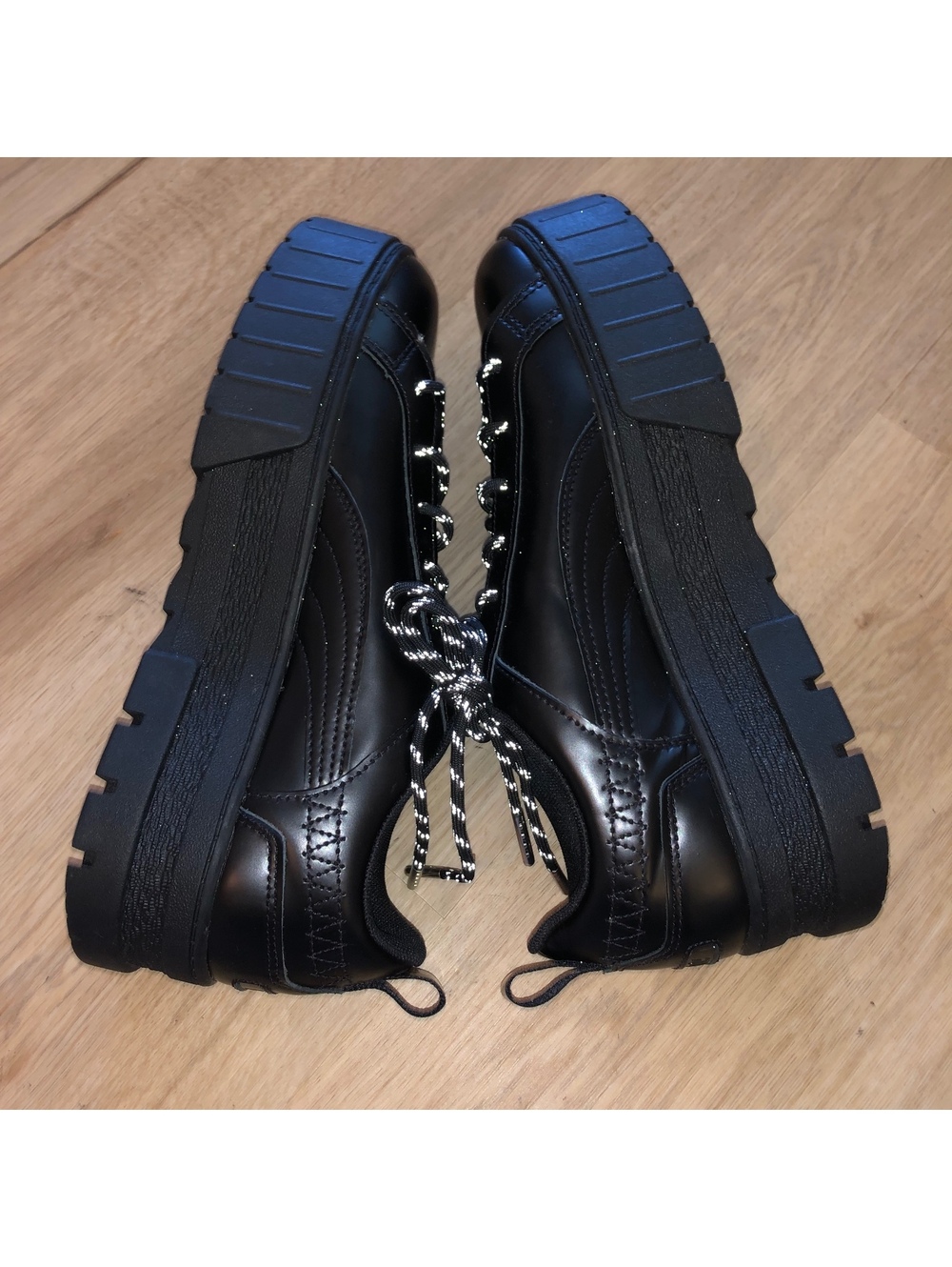 DUA LIPA PUMA x MAYZE FLUTUR BLACK PLATFORM COLLAB SNEAKERS WOMENS SIZE 10 NEW - Picture 5 of 8